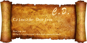 Czinczár Dorina névjegykártya
